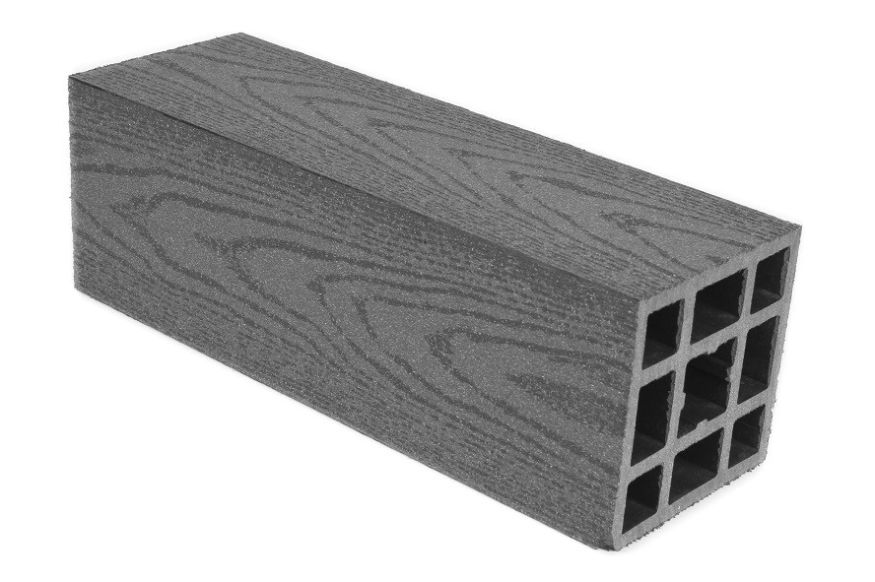 Гладкий столб ДПК АЙ-ТЕХПЛАСТ серого цвета купить в Омске