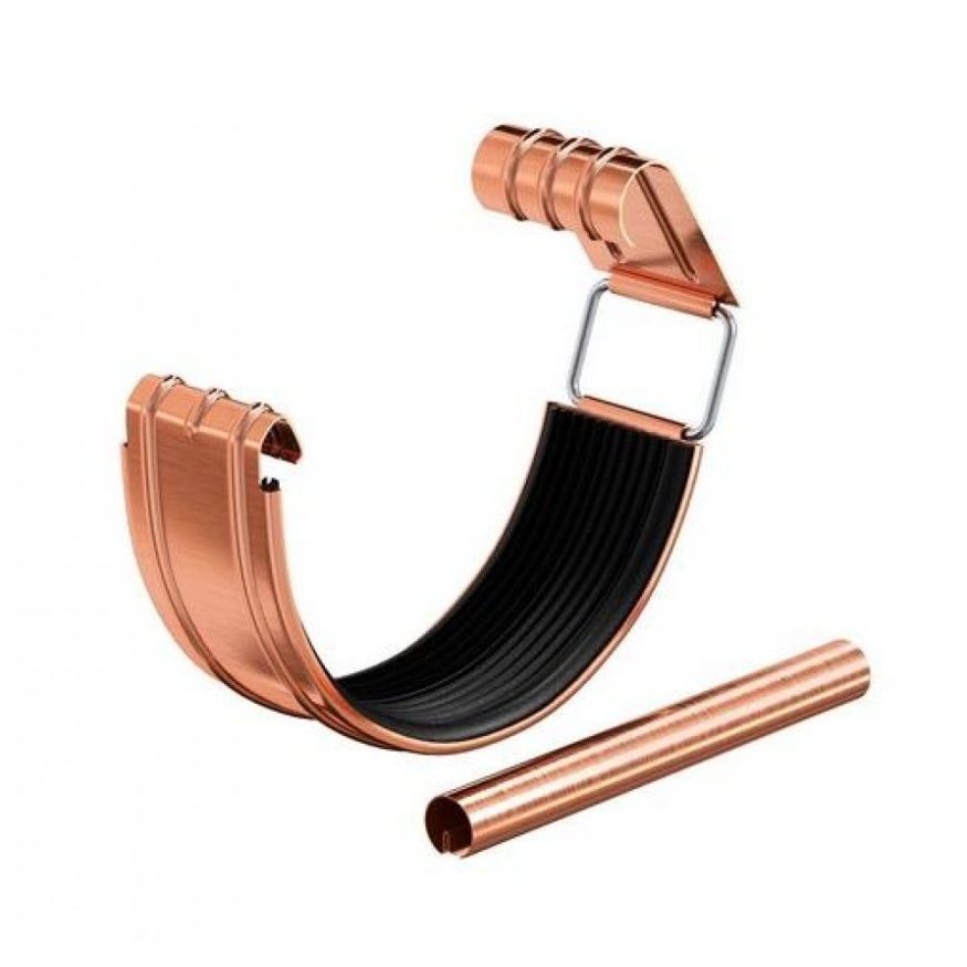 Соединитель желоба с резиновым уплотнителем Aquasystem, медный 125/90 купить в Омске