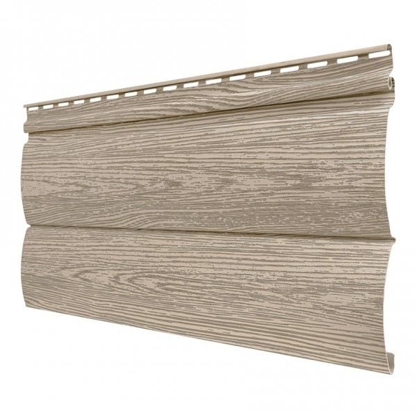 Виниловый сайдинг Tecos Lux Двойной оцилиндрованный брус, Сибирский кедр купить в Омске