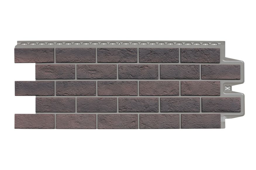 Фасадная панель Grand Line, Состаренный кирпич Design Plus, Кофе (Темно-бежевый шов) купить в Омске