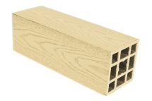 Столб гладкий ДПК АЙ-ТЕХПЛАСТ цвета слоновая кость