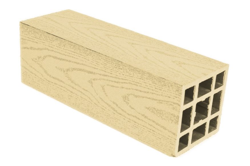 Столб гладкий ДПК АЙ-ТЕХПЛАСТ цвета слоновая кость купить в Омске