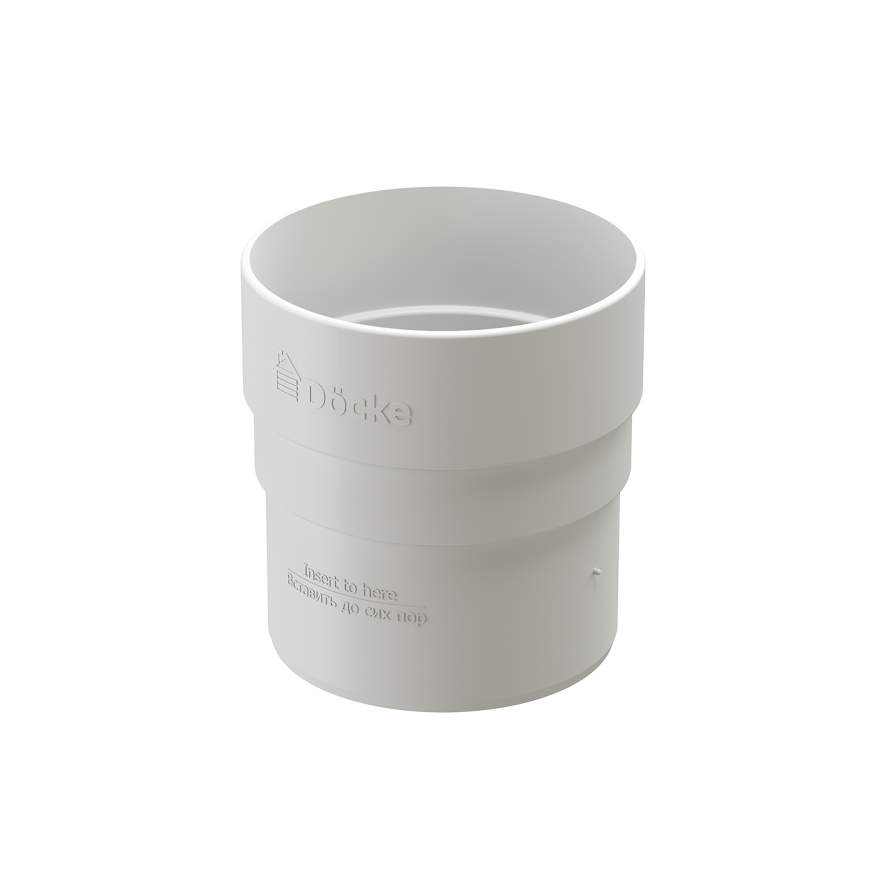 Соединительная муфта для водостока Docke Standard, белая купить в Омске