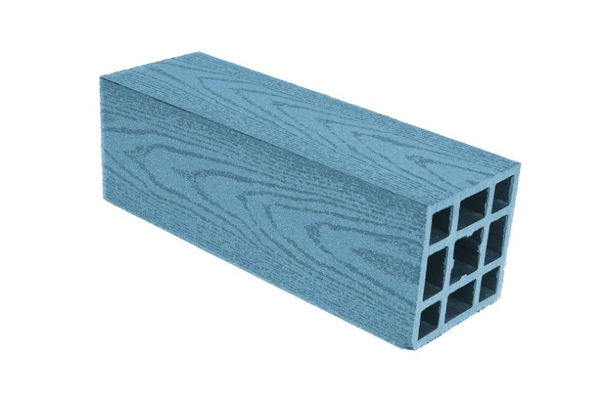 Гладкий столб ДПК АЙ-ТЕХПЛАСТ в синем цвете купить в Омске