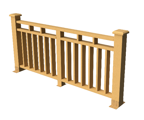 Декоративное ограждение из ДПК GRINDERDECO &amp;quot;Европа&amp;quot; цвет песчаник купить в Омске