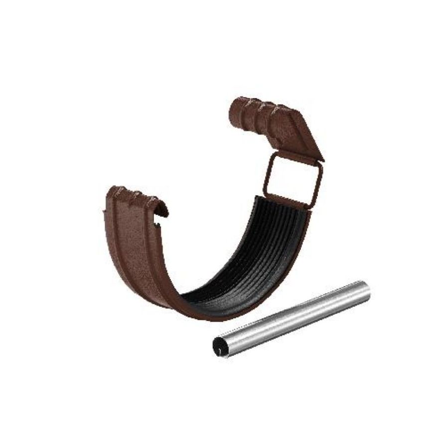 Соединитель желоба с резиновым уплотнителем Aquasystem, коричневый матовый RAL 8017, 150/100 купить в Омске