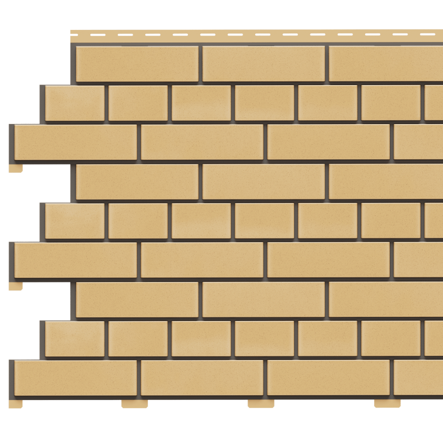 Фасадная панель Доломит, Прокрашенный кирпич, Желтый цвет. купить в Омске