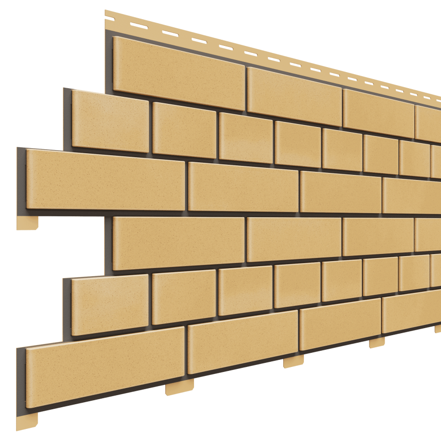 Фасадная панель Доломит, Прокрашенный кирпич, Желтый цвет. купить в Омске