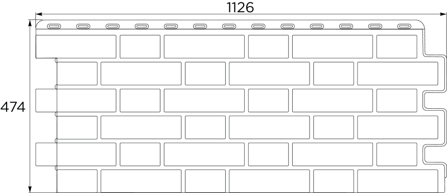 Фасадная панель FineBer Клинкерный кирпич, Жёлтый купить в Омске