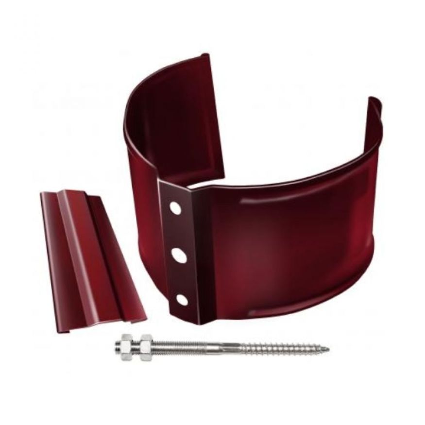 Кронштейн для трубы (кирпичная основа), Grand Line, Вишневый (RAL 3005) купить в Омске