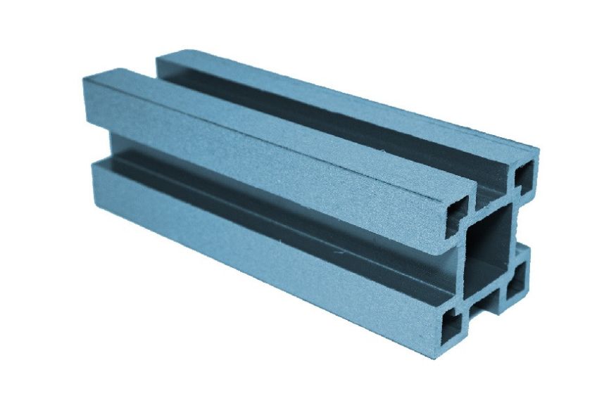 Столб ДПК АЙ-ТЕХПЛАСТ с пазами, синий цвет купить в Омске