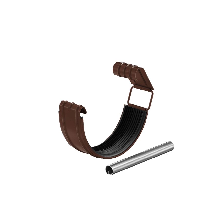 Соединитель желоба в комплекте Aquasystem, PU MATT, RAL 8017 Коричневый 125/90 купить в Омске