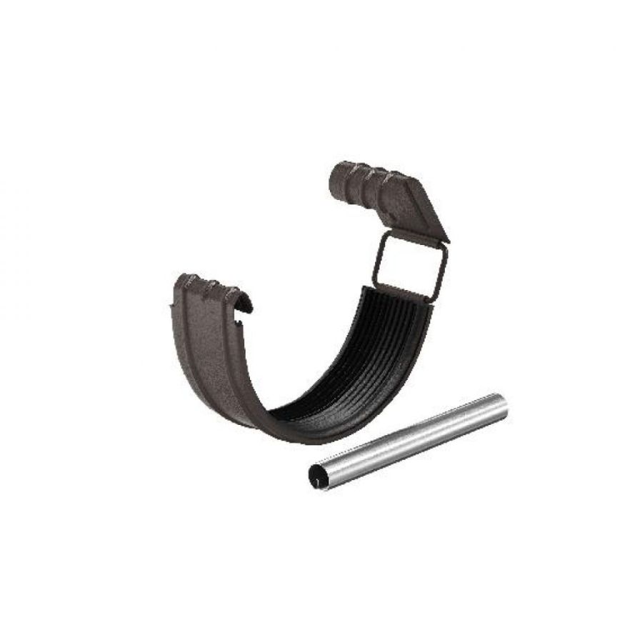 Соединитель желоба с резиновым уплотнителем Aquasystem RR 32, тёмно-коричневый матовый, 150/100 купить в Омске