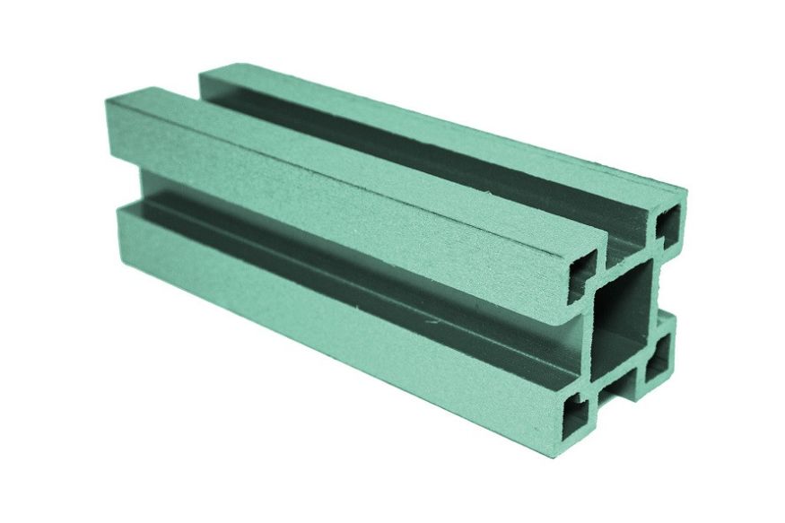 Столб ДПК АЙ-ТЕХПЛАСТ с пазами зеленого цвета купить в Омске