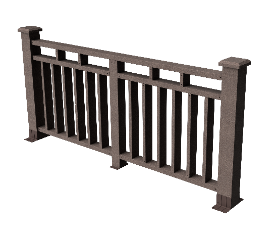 Декоративное ограждение из ДПК GRINDERDECO, цвет венге, Европа купить в Омске
