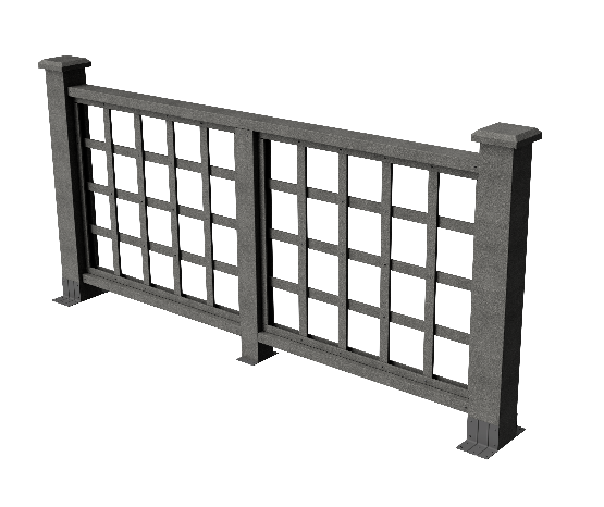 Декоративное ограждение из ДПК GRINDERDECO Дувр, цвет серый базальт. купить в Омске