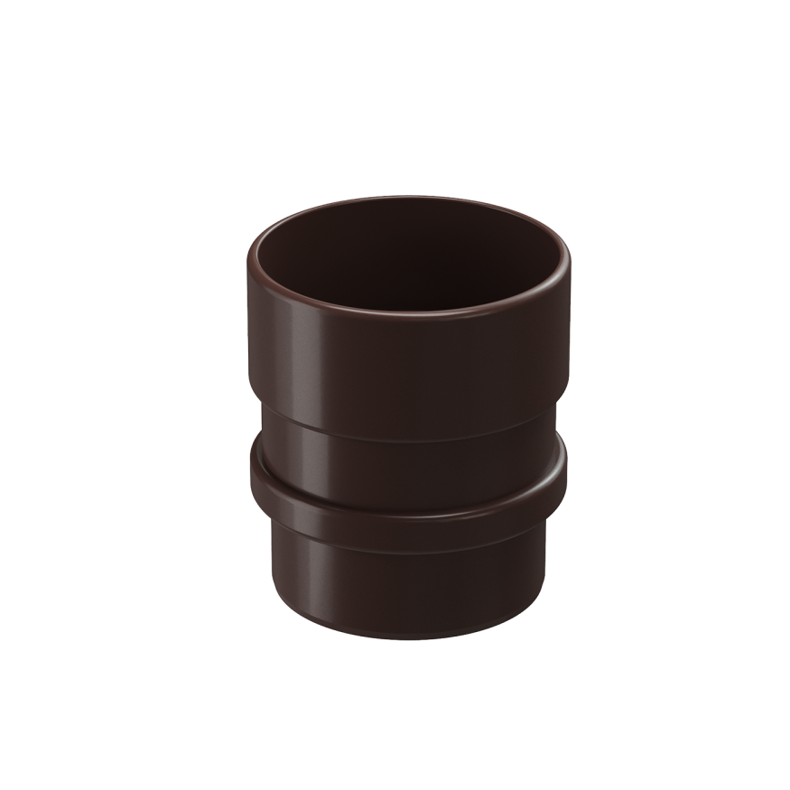 Муфта соединительная для водостока Docke Lux, Шоколад купить в Омске
