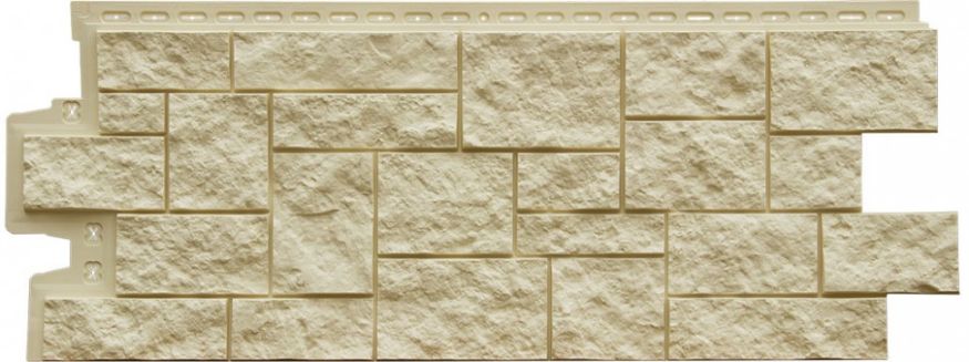 Фасадная панель Grand Line, Дикий камень Classic, Бежевый купить в Омске