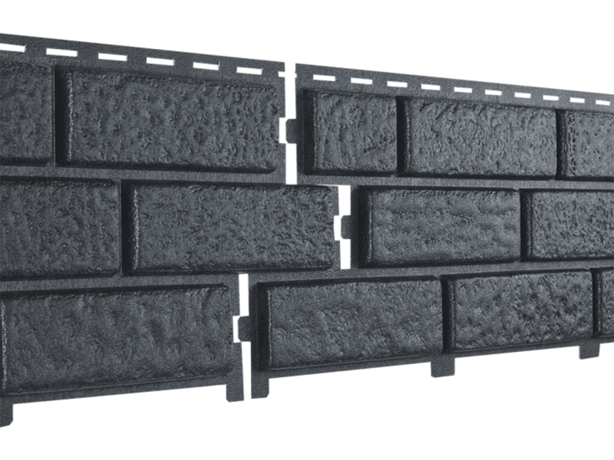 Фасадные панели Ю-Пласт, Стоун Хаус Кирпич, Графитовый купить в Омске