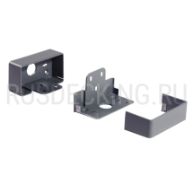 Комплект крепления перил прямое RusDecking Unodeck Серый
