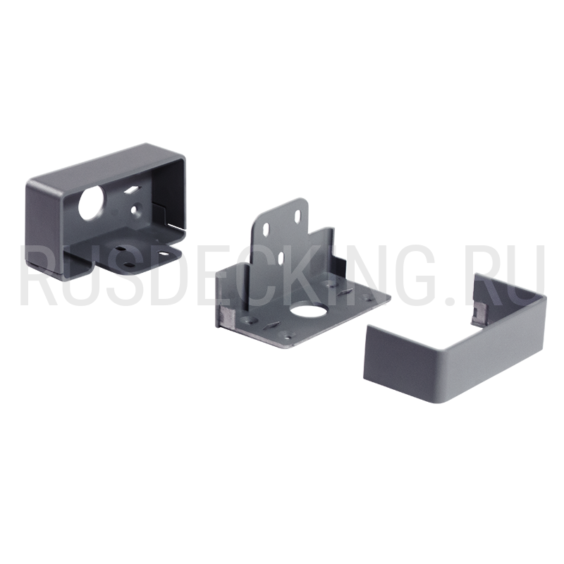 Комплект крепления перил прямое RusDecking Unodeck Серый купить в Омске