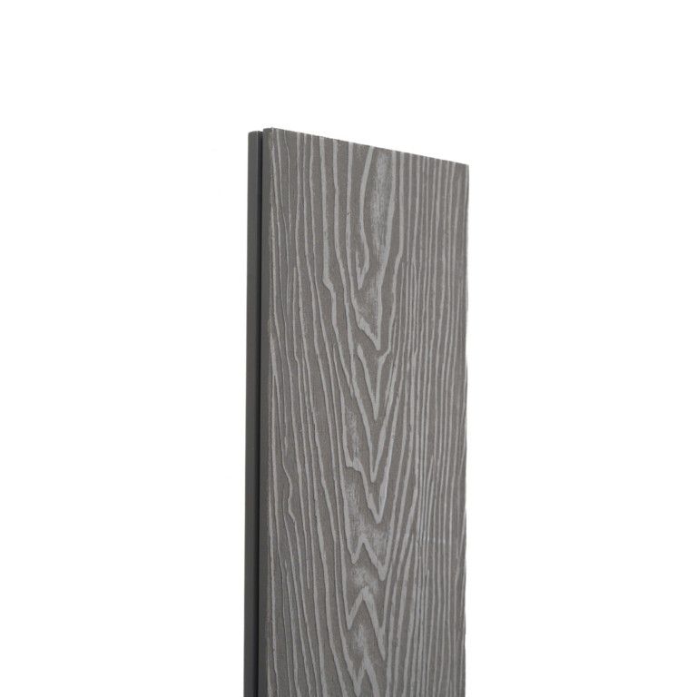 Террасная доска Экодекинг Топ полнотелая, Серый купить в Омске