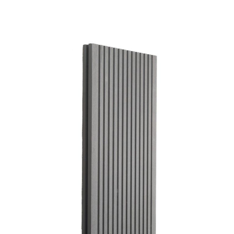 Террасная доска Экодекинг Топ полнотелая, Серый купить в Омске