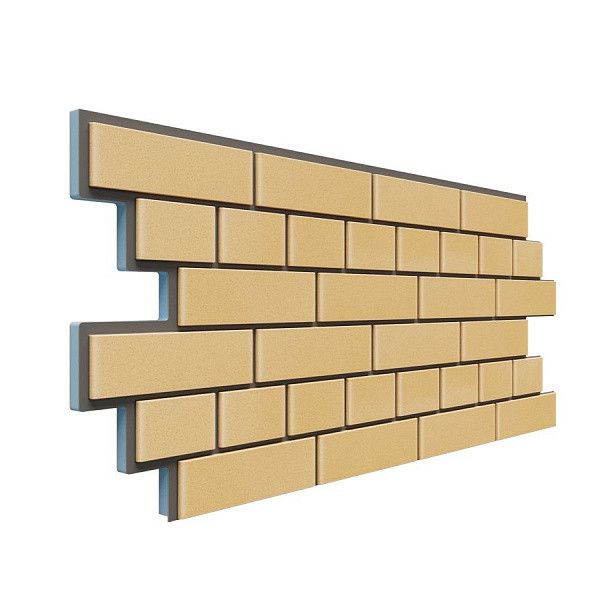 Фасадная термопанель Доломит Кирпич 20мм, Жёлтый купить в Омске