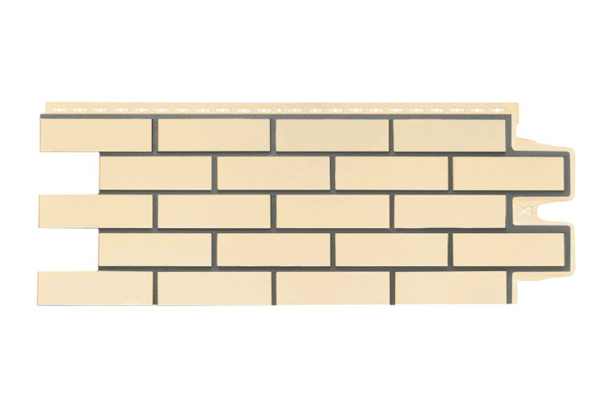 Фасадные панели Grand Line, Клинкерный кирпич Design, Бежевый, шов RAL 7006 купить в Омске