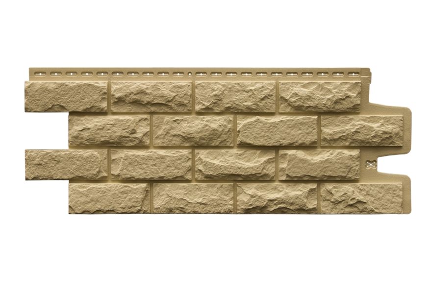 Фасадные панели Grand Line, Колотый камень Classic, Песочный купить в Омске