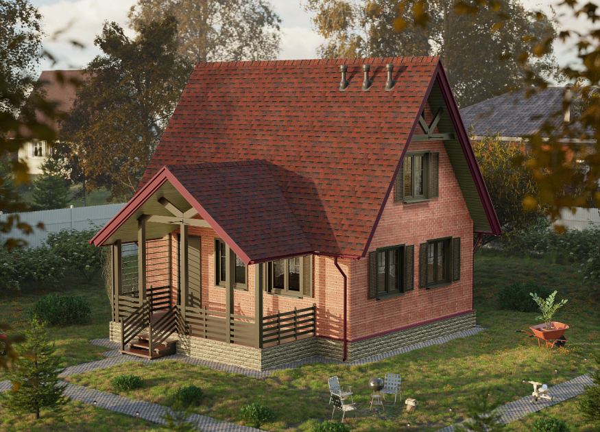 Ламинированная черепица Docke, DRAGON EUROPA, КРАСНЫЙ купить в Омске