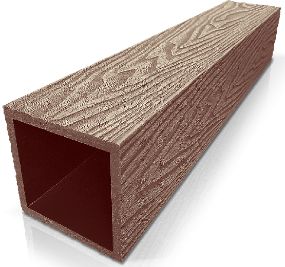 Столб опорный ДПК 3D GardenParkett 100х100мм, Светло-коричневый купить в Омске