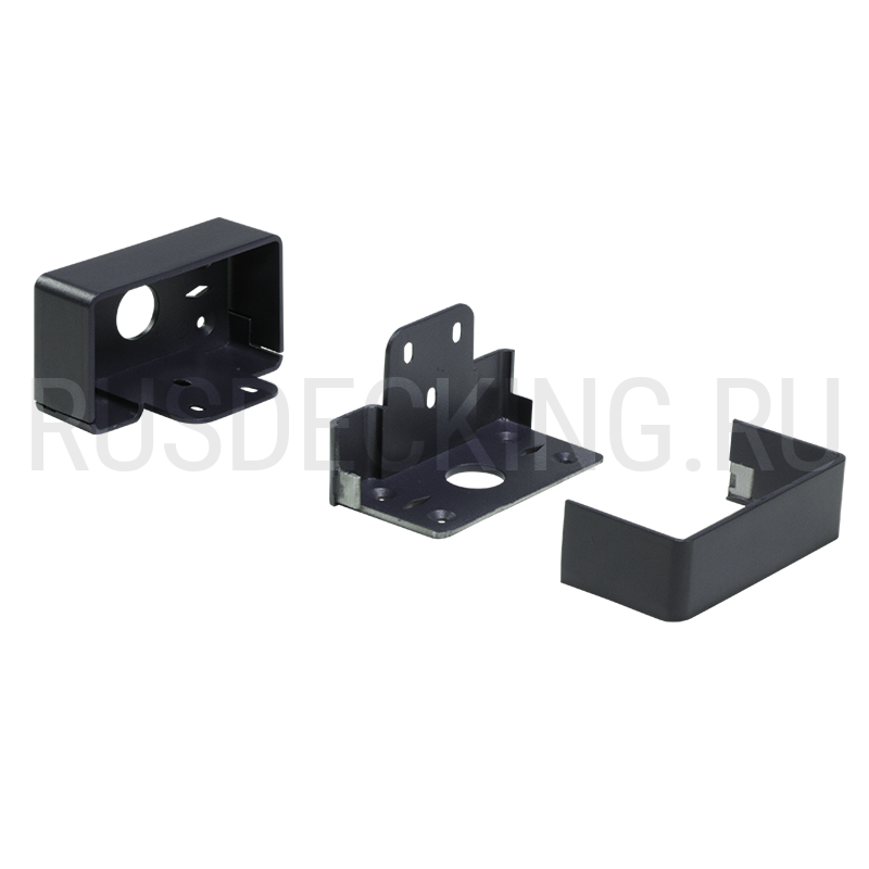 Комплект крепления перил прямое RusDecking Unodeck Графит купить в Омске