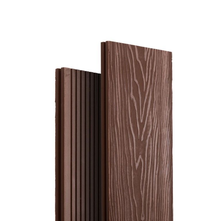 Террасная доска Экодекинг Топ полнотелая, Шоколад купить в Омске