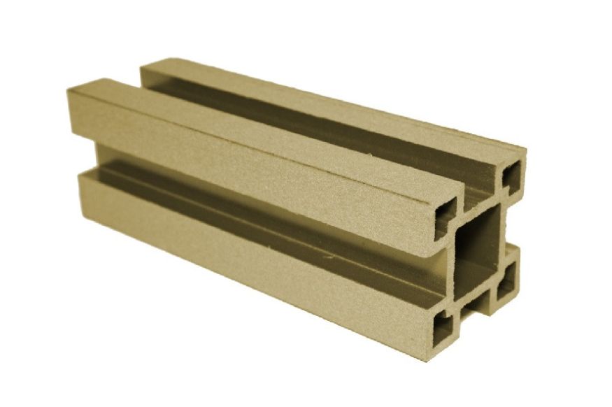 Столб ДПК АЙ-ТЕХПЛАСТ с пазами, цвет золотой купить в Омске