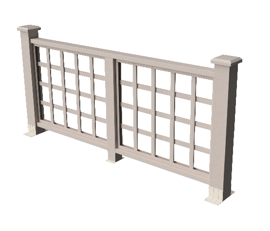 Декоративное ограждение из ДПК GRINDERDECO Дувр, выбеленный дуб. купить в Омске