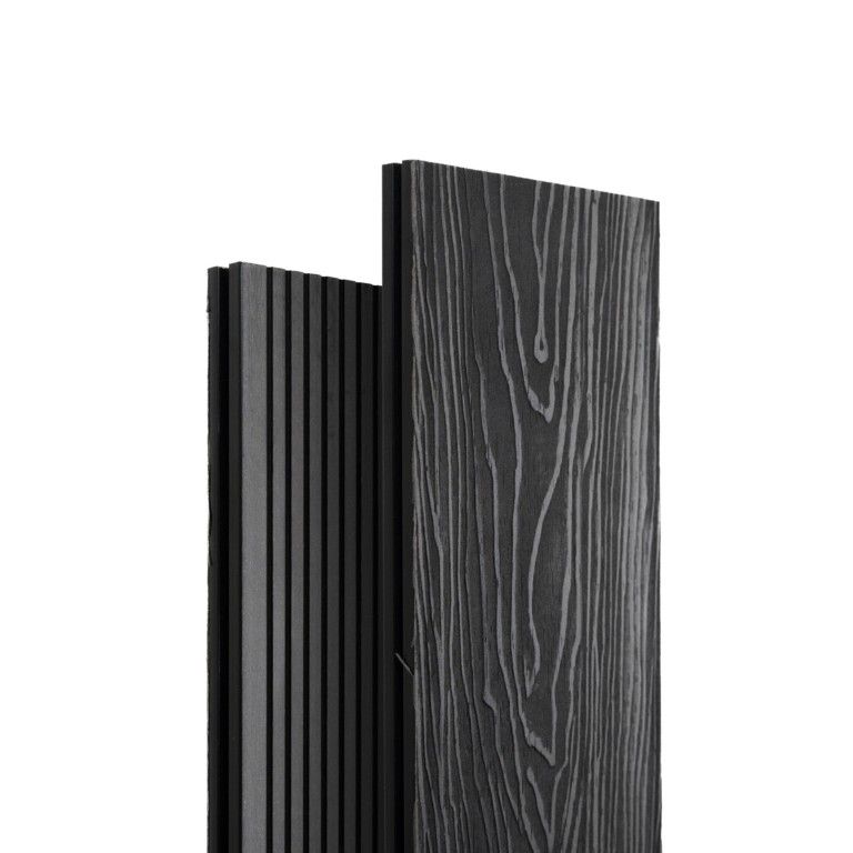 Террасная доска Экодекинг Топ полнотелая, Графит купить в Омске