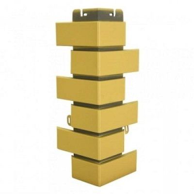 Желтый клинкерный кирпич для наружного угла купить в Омске