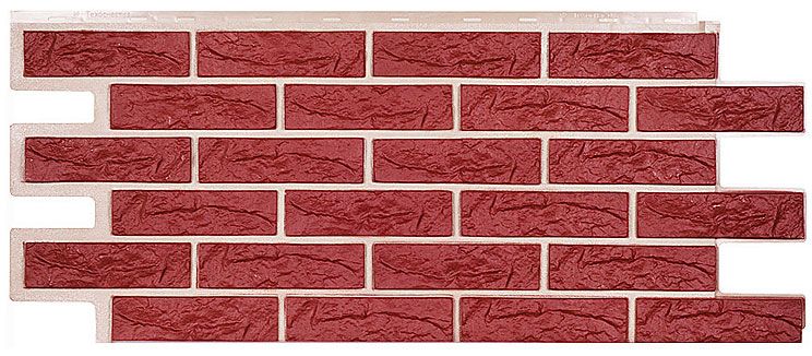 Фасадная панель Т-Сайдинг, Кирпич Лондон Брик Красный купить в Омске