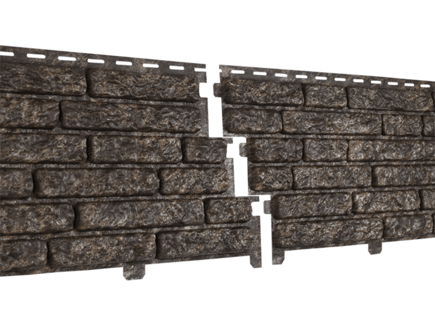 Фасадные панели Ю-Пласт Стоун Хаус Кварцит, Коричневый купить в Омске