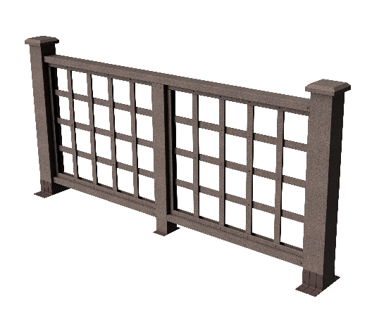 Декоративное ограждение из ДПК GRINDERDECO Дувр в цвете венге купить в Омске