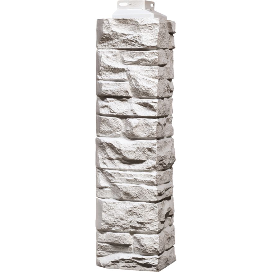 Наружный угол FineBer Скала, Мелованный белый купить в Омске