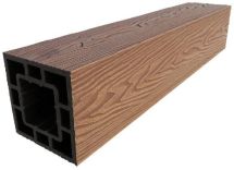 Столб опорный ДПК 3D GardenParkett 120х120мм, Светло-коричневый