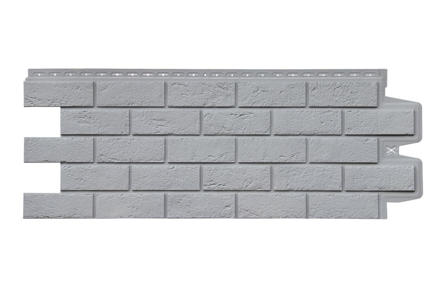 Фасадная панель Grand Line, Состаренный кирпич Classic, Серый купить в Омске