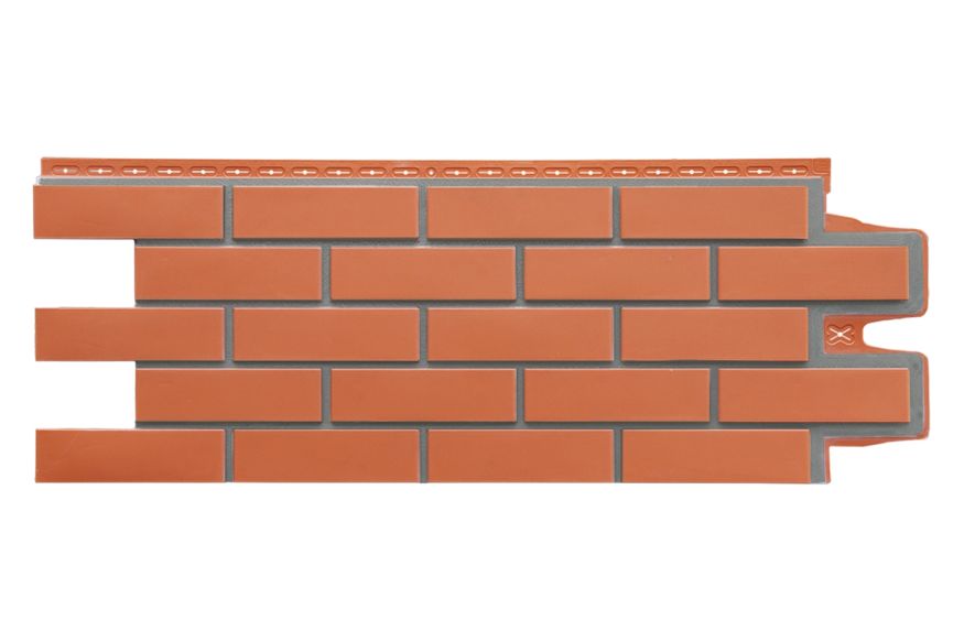 Фасадные панели Grand Line, Клинкерный кирпич Дизайн, Терракотовый, шов RAL 7006 купить в Омске