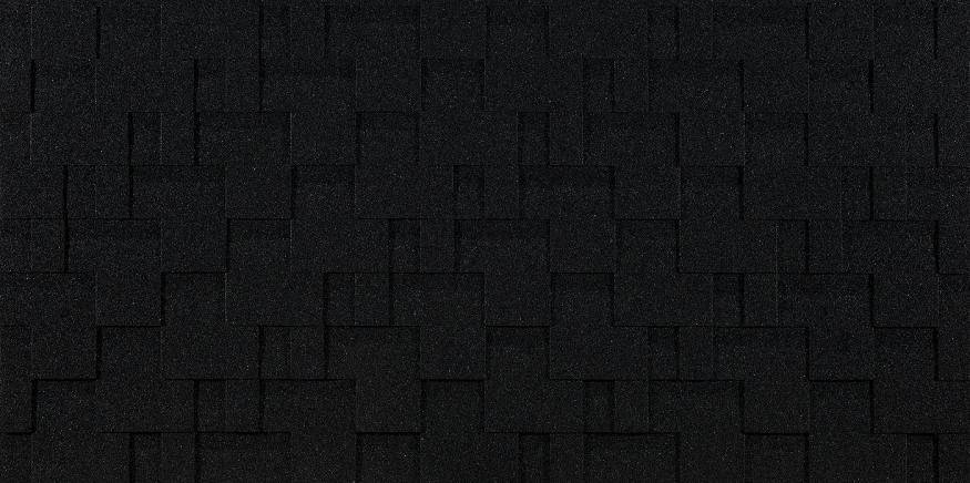 Гибкая черепица EURASIA Docke, Лабиринт, Черный цвет купить в Омске