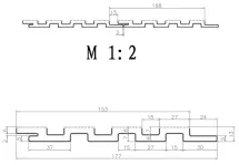 Стеновая панель брусковая из ДПК Polivan Group CO-EX MIX, White
