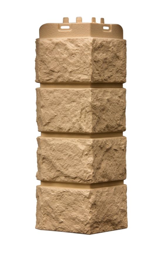 Угол наружный Grand Line, Колотый камень Classic, Песочный купить в Омске