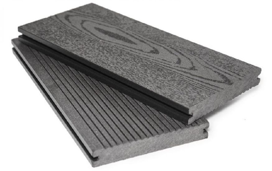 Террасная доска ДПК МАССИВ АЙ-ТЕХПЛАС цвет графит купить в Омске
