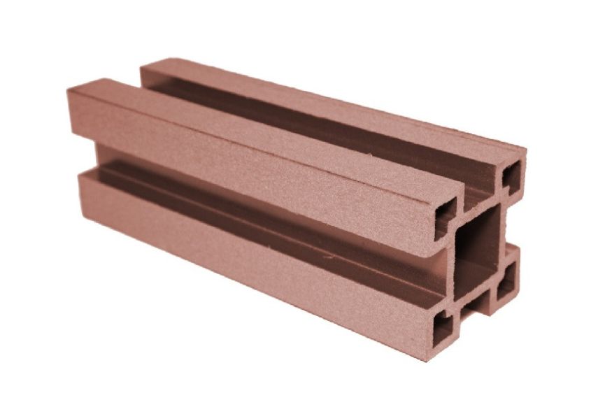 Столб ДПК с пазами АЙ-ТЕХПЛАСТ терракотовый купить в Омске